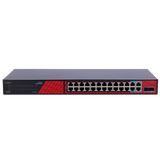 Safire PoE Switch 300W, 22x 30W PoE & 2x 60W HiPoE  & 2x Gigabit Uplink & 2x SFP, WatchDog