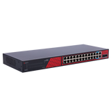 Safire PoE Switch 300W, 22x 30W PoE & 2x 60W HiPoE  & 2x Gigabit Uplink & 2x SFP, WatchDog