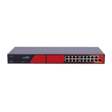 Safire PoE Switch 300W, 14x 30W PoE & 2x 60W Gigabit PoE & 2x Gigabit Uplink, WatchDog