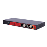 Safire PoE Switch 300W, 14x 30W PoE & 2x 60W Gigabit PoE & 2x Gigabit Uplink, WatchDog