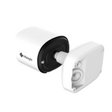 Milesight AI Mini-bullet panorama IP-kamera, 8.0MP, 1,64mm, FOV 180°, 30m IR, IP67/IK10, NDAA, hvid