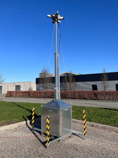 Videotårn inkl. Milesight kamera pakke med 4 stk. kamera