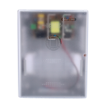 12V 5A Strømforsyning i plastkabinet med mulighed for tilslutning af backupbatteri (op til 17Ah)