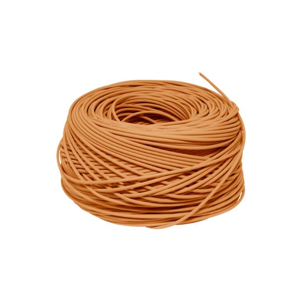 CAT6E U/UTP, cat 6, 24AWG, LSZH, 100% Cu, Eca, CE, 305m - Orange