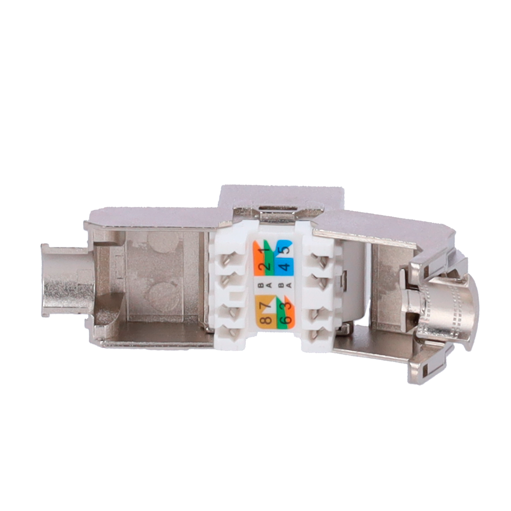 CAT6A FTP connectorstik, udgang, RJ45, Grå