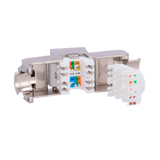 CAT6A FTP connectorstik, udgang, RJ45, Grå