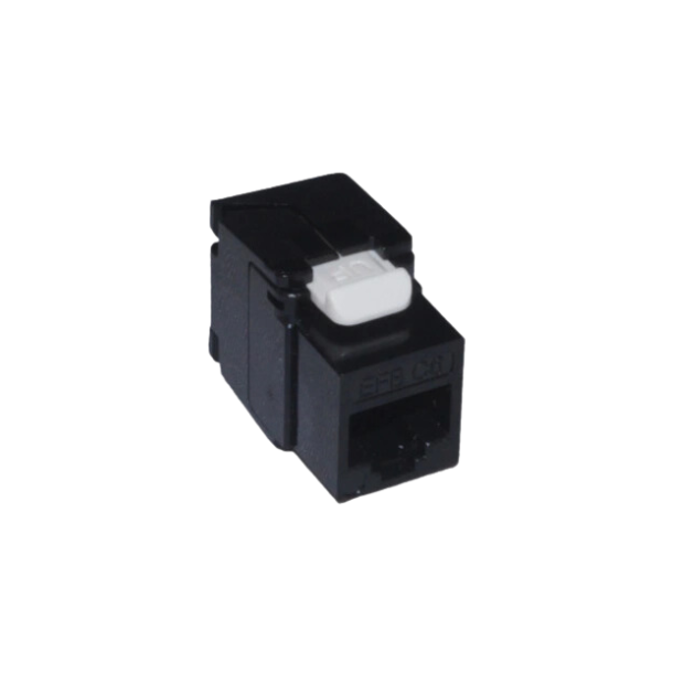 CAT6A Connectorstik, udgang, RJ45, Sort