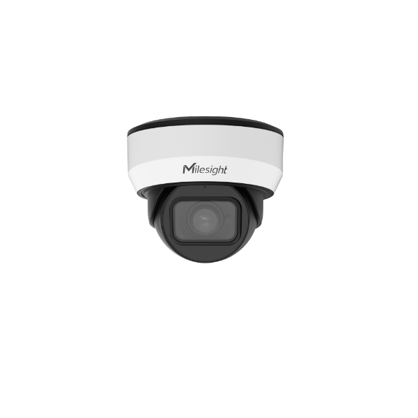 Milesight AI motor-zoom dome IP kamera, 4MP, 2,7mm-13,5mm, FOV 97°-28°, 50m IR, IP67/IK10, NDAA, hvid