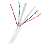 CAT6E U/UTP, cat 6, 24AWG, LSZH, 100% Cu, Eca, CE, 305m, Hvid