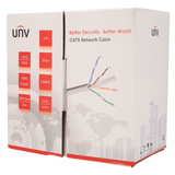 CAT6E U/UTP, cat 6, 24AWG, LSZH, 100% Cu, Eca, CE, 305m, Hvid
