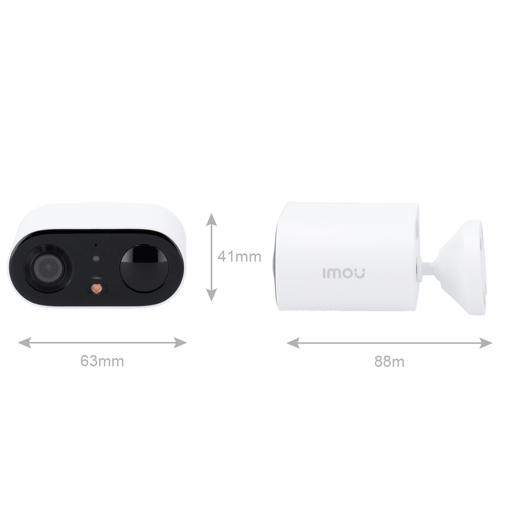 IMOU Cell Go, Trådløst kamera med batteri, Full-Color, SD-kort slot, Hvid
