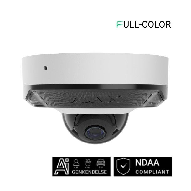 Ajax DomeCam Mini HL (8 Mp/4 mm) Hvid