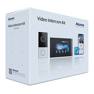 Akuvox videodørtelefon kit,  inkl. E12 dørstation, S562 monitor, PoE switch og APP