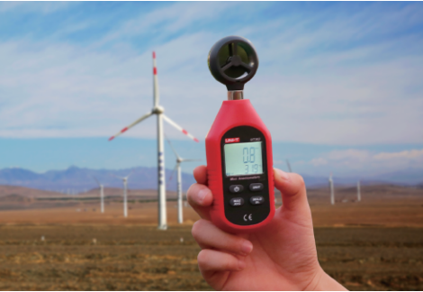UNI-T Håndholdt vindmåler, anemometer m. temperatursensor