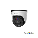 Milesight Q-serie AI TrueColor Turret IP-kamera, 4.0MP 1/1,8", 2,8mm, FOV 112°, 40m IR + 30m White LED, I/O, IP67/IK10, hvid.