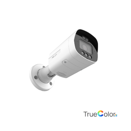 Milesight Q-serie AI TrueColor Bullet zoom IP-kamera, 4.0MP 1/1,8", 2,8-13,5mm, FOV 112-47°, 60m IR + 60m White LED, I/O, IP67/IK10, hvid.