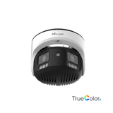 Milesight AI TrueColor Dome Dual-lens panorama IP-kamera, 2x4.0MP, 4mm, FOV 180°, 30m IR + White LED, IP67/IK10, hvid.