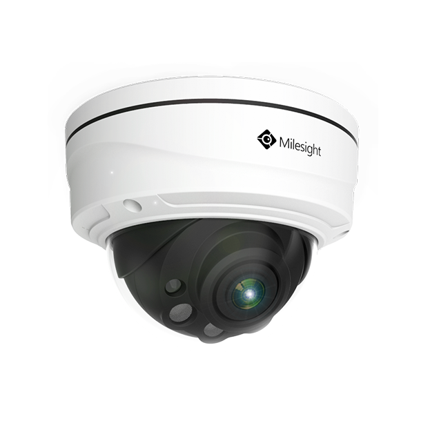 Milesight AI Pro-domeIP-kamera, 4,0MP / 1/1,8", 2,7mm-13,5mm, FOV 111°-47°, 60m IR, IP67/IK10, NDAA, hvid farve