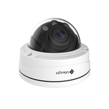 Milesight AI Pro-domeIP-kamera, 4,0MP / 1/1,8", 2,7mm-13,5mm, FOV 111°-47°, 60m IR, IP67/IK10, NDAA, hvid farve