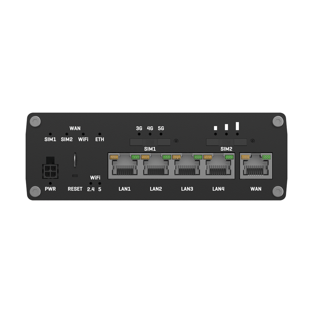 Teltonika Router 5G Industrial, 5xRJ45, Wi-Fi, Dual-SIM, GPS, DIN, 9-50VDC