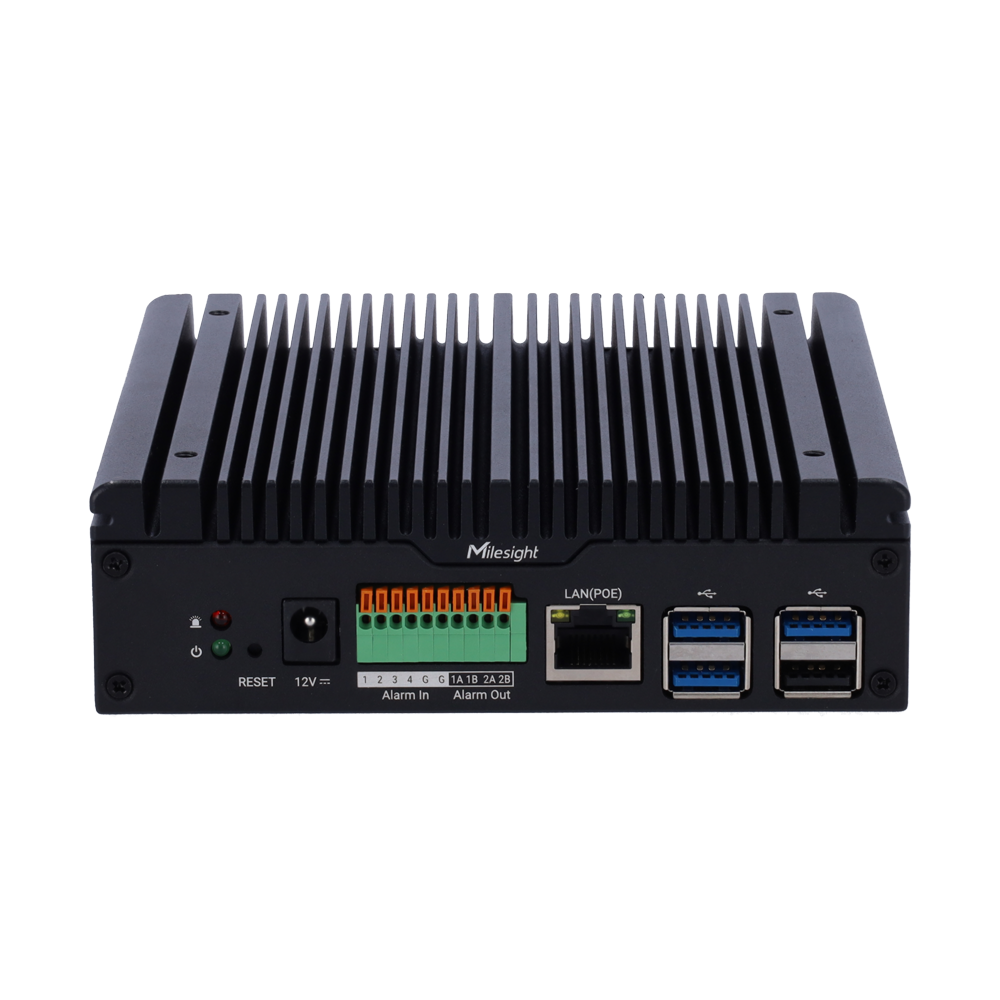 Milesight OpenVision Server Mini, PoE, 4gb ram, 32gb SSD, 3,4 ghz, 2 x M.Key slot, op til 8 kanaler.