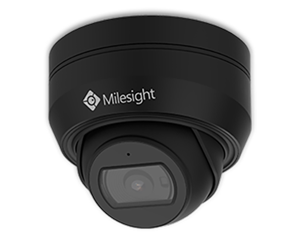 MS-C2975B-PD Milesight AI dome IP-kamera, 2,0MP, 2,8mm, FOV 111°, 20m IR, IP67/IK10, sort farve.