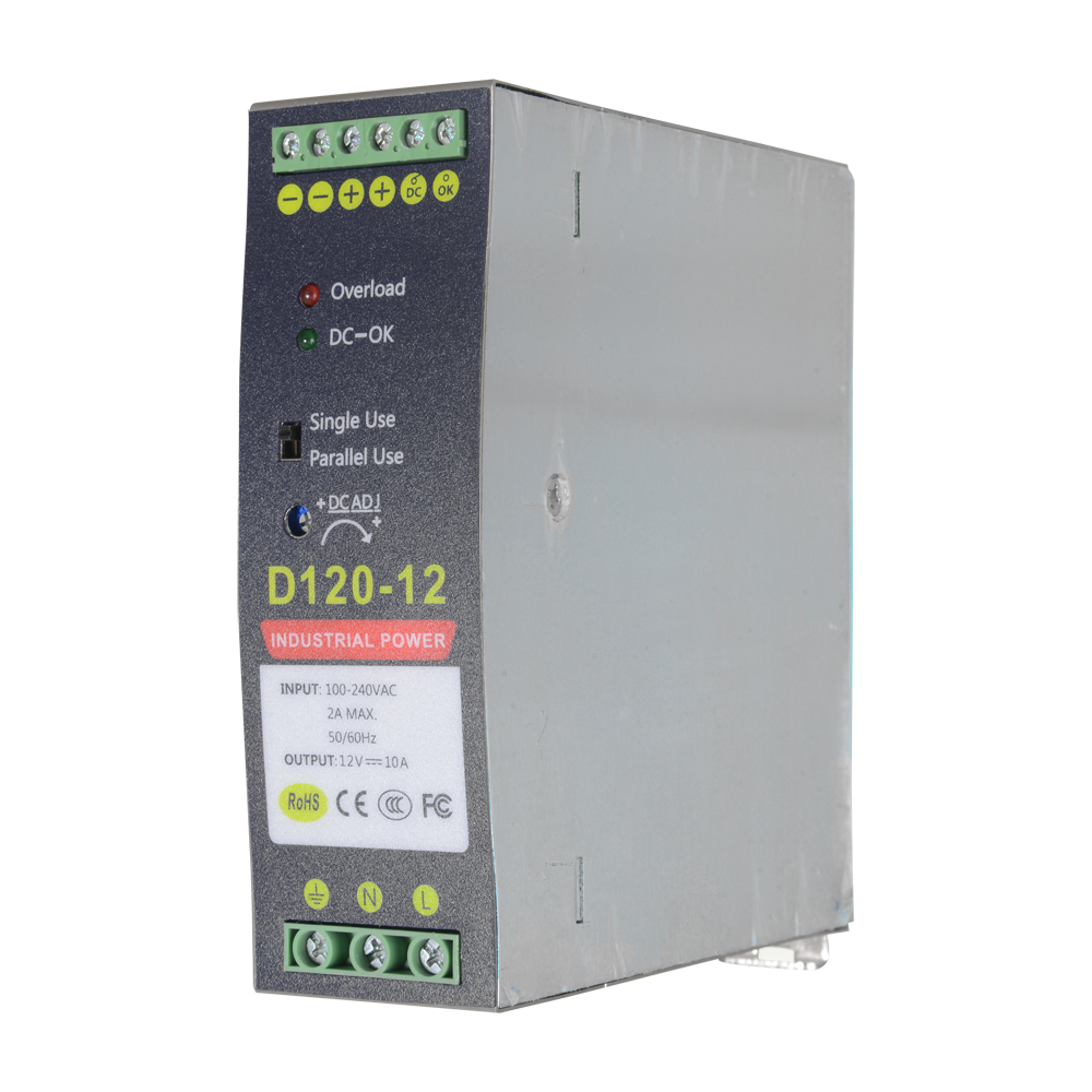 DIN-strømforsyning 12V 10A/120W