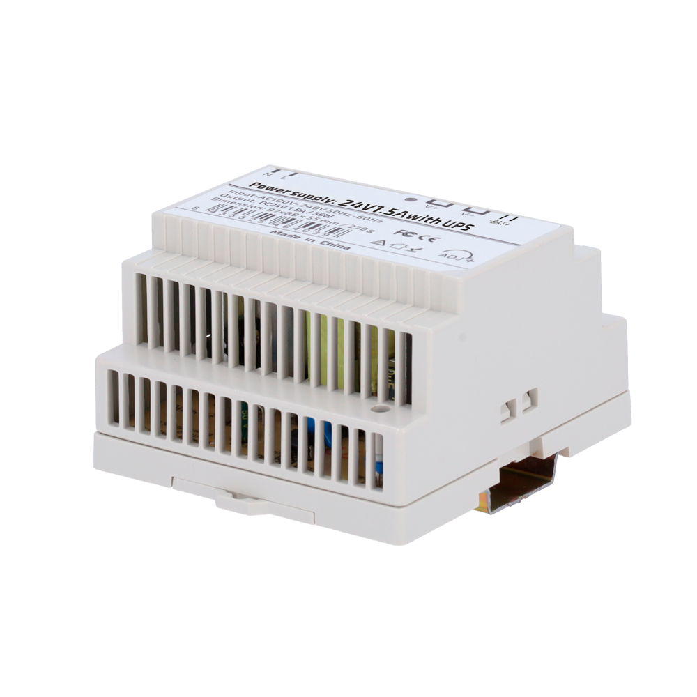 DIN-strømforsyning 24V 1,5A/36W m/UPS-funktion
