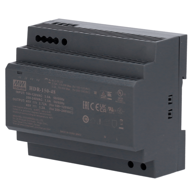 Strømforsyning DIN 48V/3,2A/150W, 2 udgange