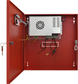 EN54 brandstrømforsyning 27,6V 10A, 2x17Ah, LCD