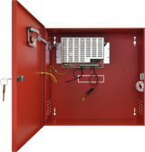 EN54 brandstrømforsyning 27,6V 5A, 2x40Ah, LCD
