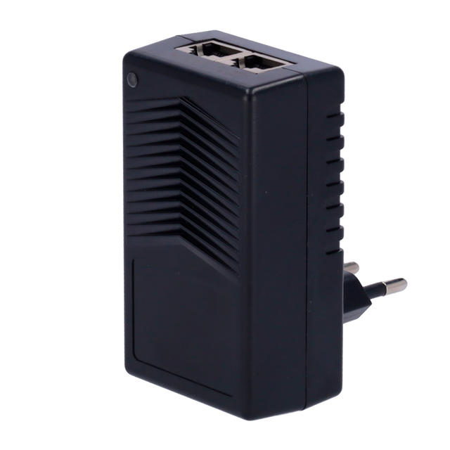 Passiv PoE-injector 15W, vægmonteret, RJ45 100 Mbps