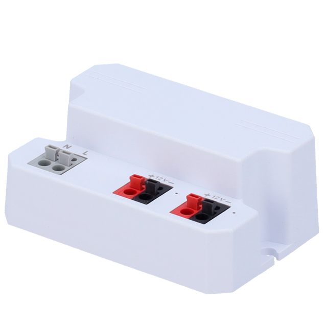 Strømforsyning 12V 2A/24W hvid 2 udgange
