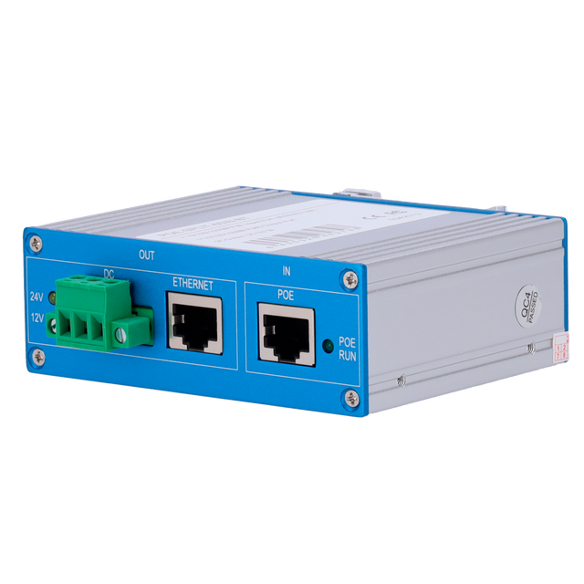 PoE-splitter 60W, DC 12V/2A, Gigabit, IP40