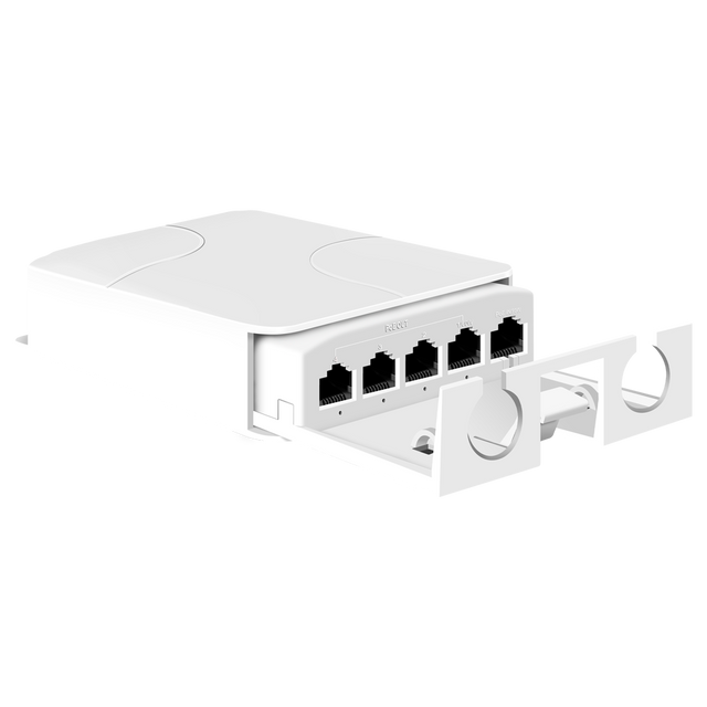 Udendørs PoE-extender, 4 port 100Mbps, af/at/bt