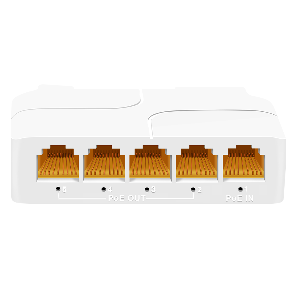 PoE-extender DIN, 4 port Gigabit, af/at/bt