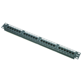 Patchpanel 24 port UTP/RJ45 CAT6, 1U