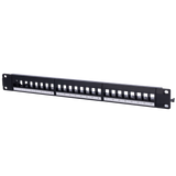 Blankt patchpanel 24 port UTP/RJ45, 1U