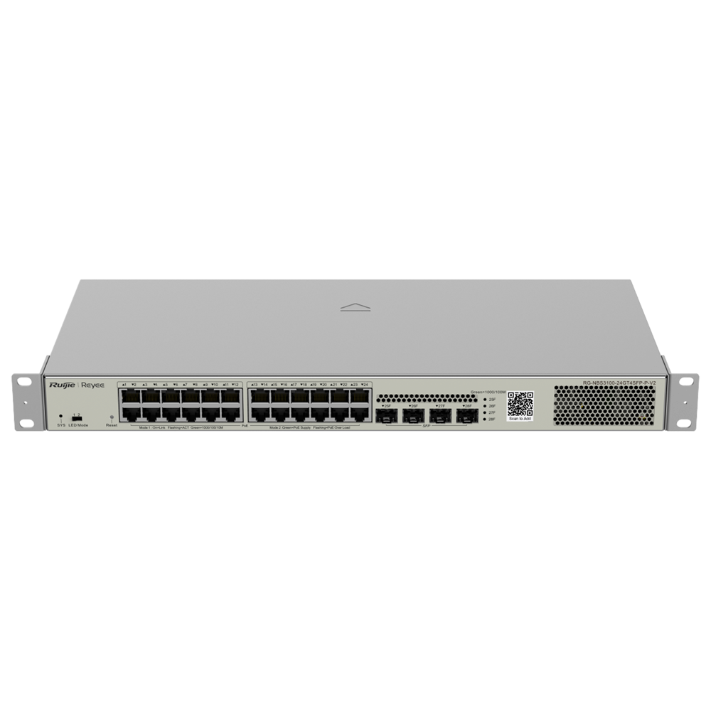 Reyee PoE Switch 24 porte + 4 SFP, Gigabit, cloud, layer 2