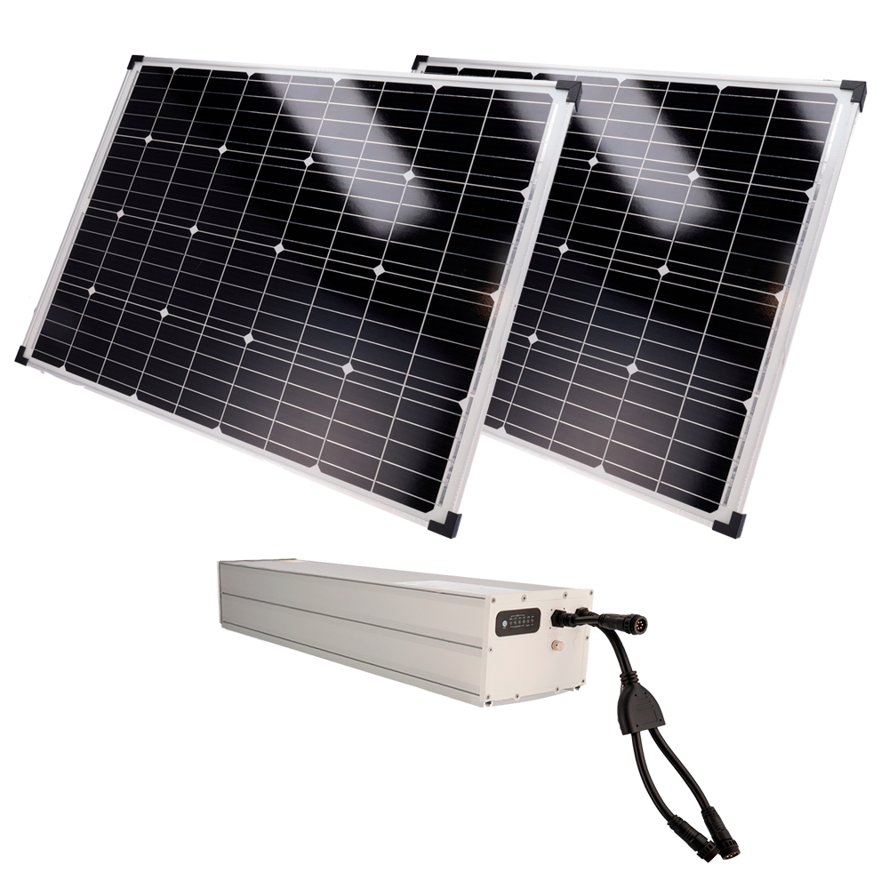 Safire Solcelleanlæg 2x150W, LiFePO4 1920Wh 24V