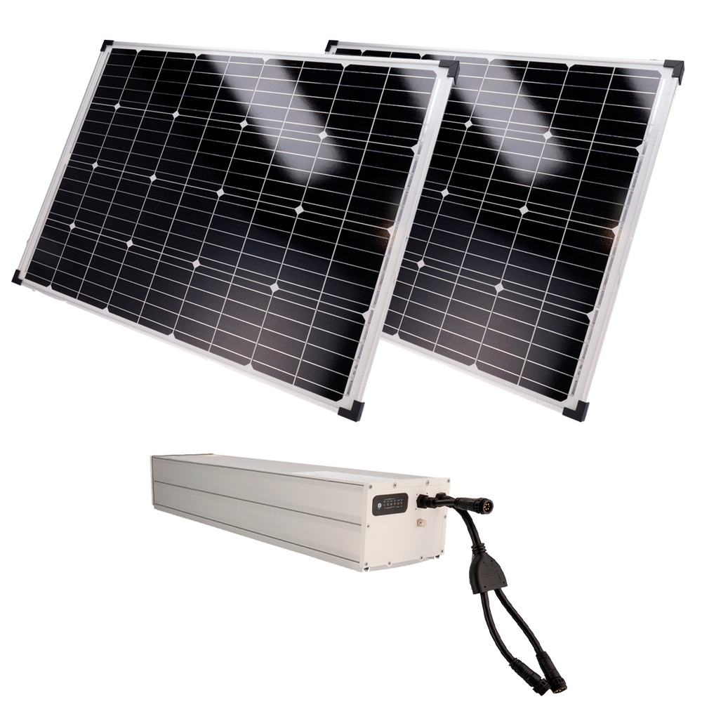 Safire Solcelleanlæg 2x200W, LiFePO4 2560Wh 24V