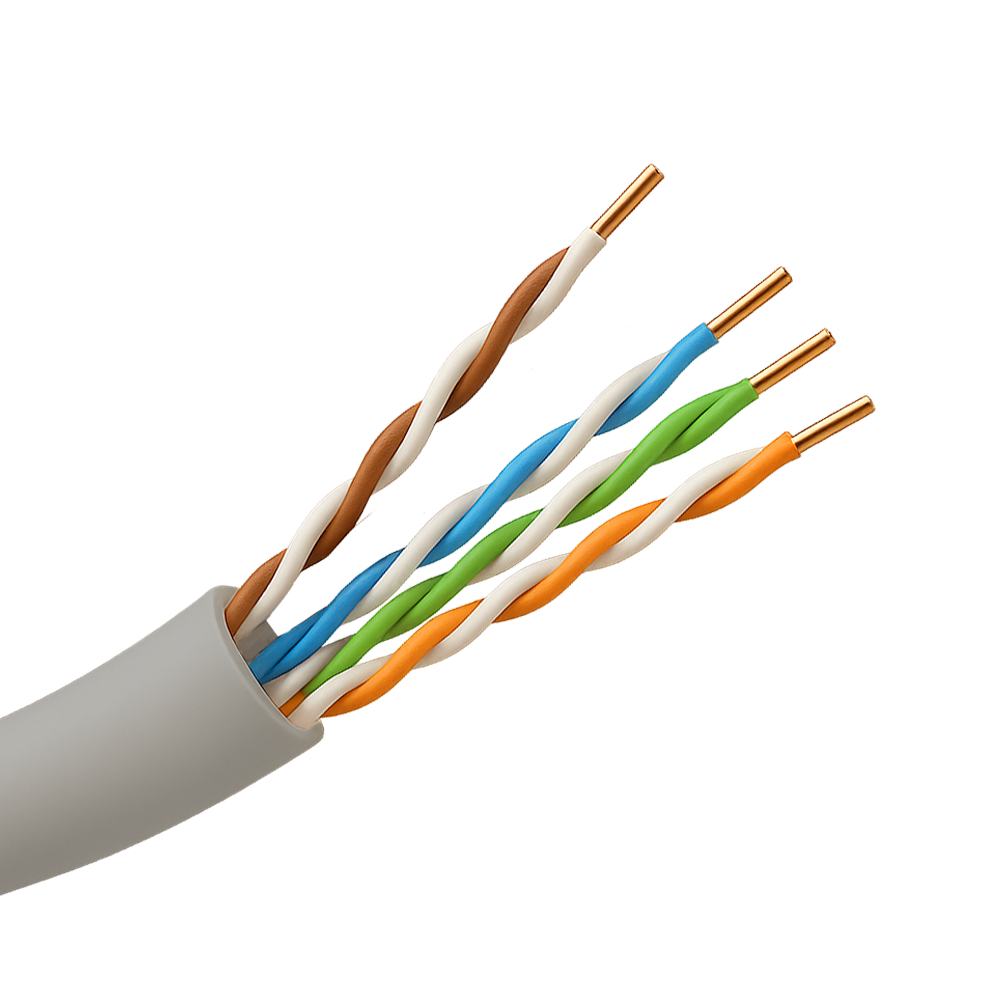 Safire UTP-kabel Cat5E 100m, CCA, halogenfri, Grå