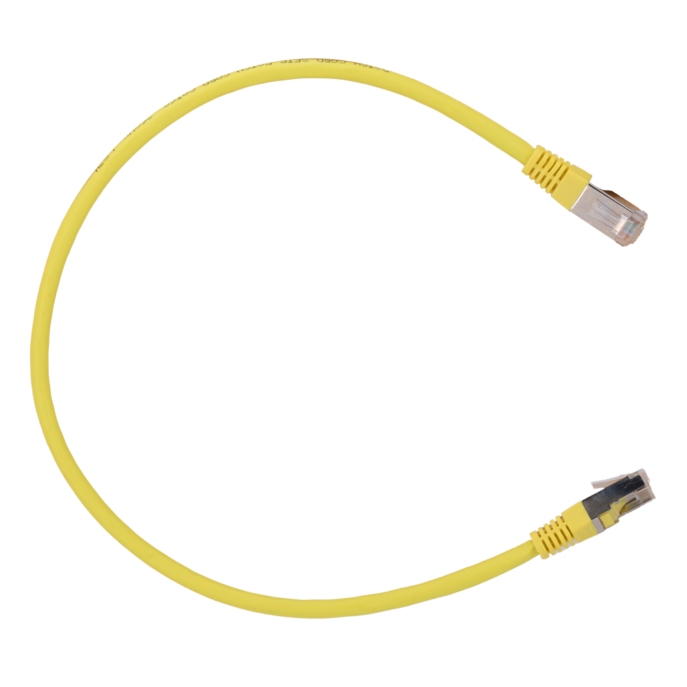 Safire SFTP Patchkabel Cat6A 0,3 m, Gul, halogenfri