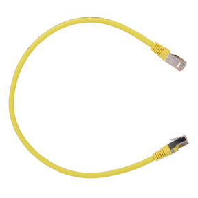 Safire SFTP Patchkabel Cat6A 0,3 m, Gul, halogenfri