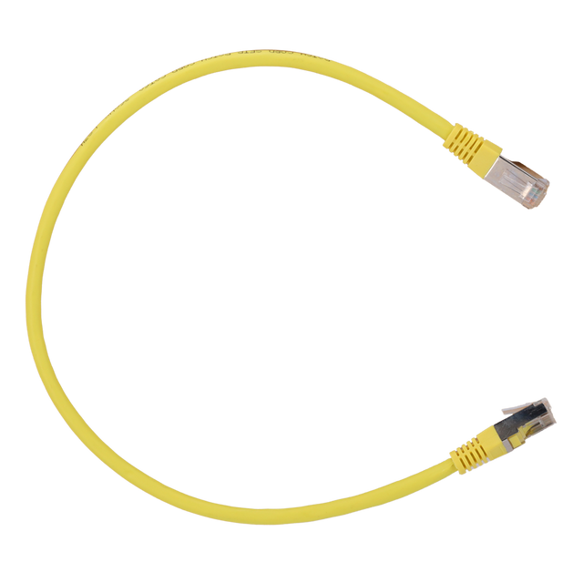 Safire SFTP Patchkabel Cat6A 0,3 m, Gul, halogenfri