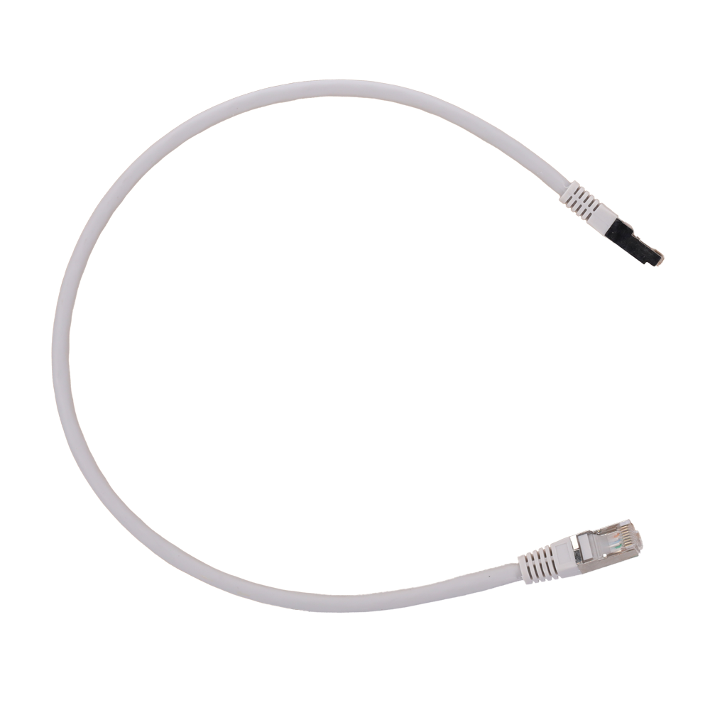 Safire SFTP Patchkabel Cat6A 0,5 m, Hvid, halogenfri