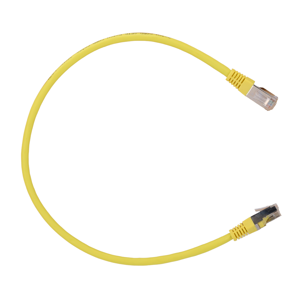 Safire SFTP Patchkabel Cat6A 0,5 m, Gul, halogenfri
