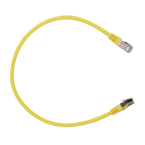 Safire SFTP Patchkabel Cat6A 0,5 m, Gul, halogenfri