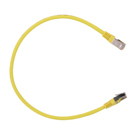 Safire SFTP Patchkabel Cat6A 0,5 m, Gul, halogenfri