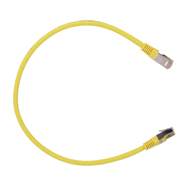 Safire SFTP Patchkabel Cat6A 0,5 m, Gul, halogenfri